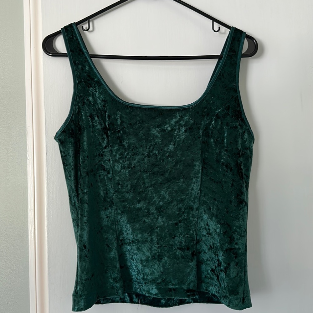 Scoop beck velvet tank top - Picture 1 of 5